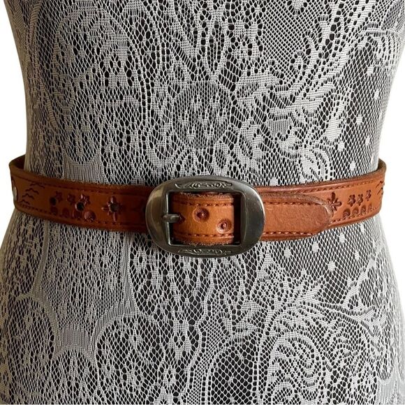 VINTAGE Signed Al Stohlman Hand Tooled Spell Out “Mabel” Leather Belt main image 6